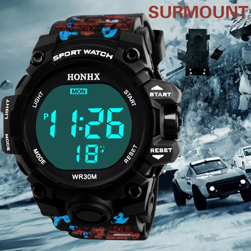 

Luxury Sports Watch Men Analog Digital Military Silicone Army LED Waterproof Dress Wrist Watches Men Relogio Masculino For Gifts