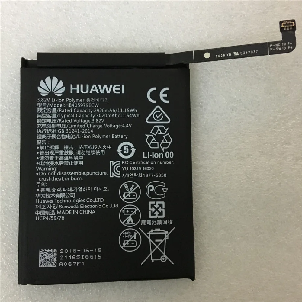 HB405979ECW Батарея для huawei Nova CAZ-AL10 CAZ-TL00 наслаждаться 6 S Honor 6c Y6 PRO Y5 p9 lite мини аккумулятор 3020 mAh