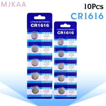 

10pcs/pack CR1616 Button Batteries DL1616 ECR1616 LM1616 Cell Coin Lithium Battery 3V CR 1616 For Watch Electronic Toy Remote