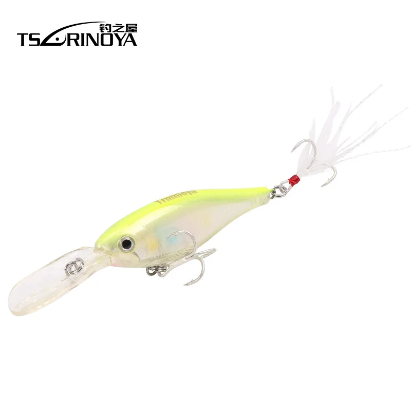 TSURINOYA Bear King DW36 SHAD 80 мм/13 г глубина погружения 2,1-4,5 м приманка для рыбы плавающая твердая приманка артикулярная приманка с пернатым блеском