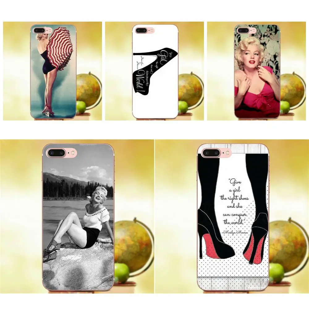 Чехол для Sony Xperia Z Z1 Z2 Z3 Z4 Z5 compact Mini M2 M4 M5 T3 E3 E5 XA XA1 XZ Premium Give A Girl Shoes Marilyn Monroe Quote |
