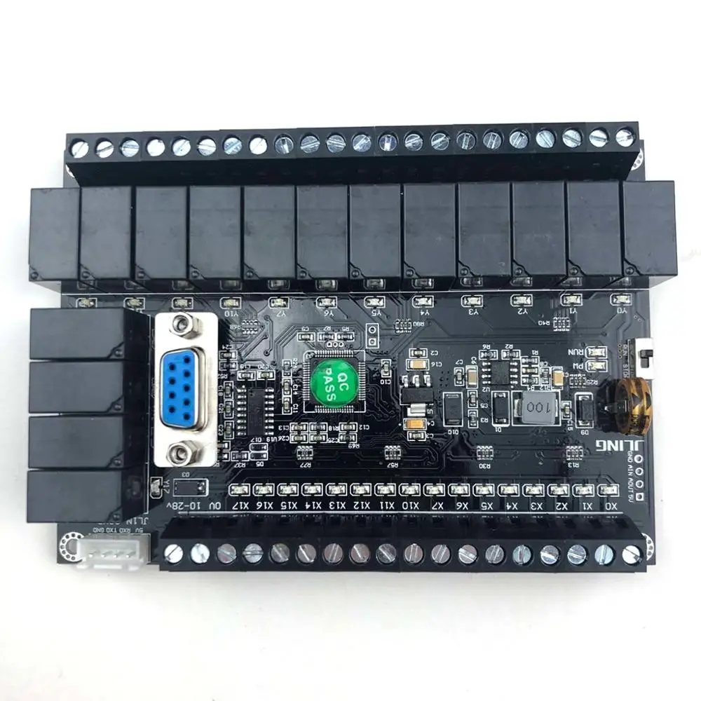 Controlador de Lógica Programável Placa Plc Fx1n 32mrt 30mrt 24mr 24mrt Plc