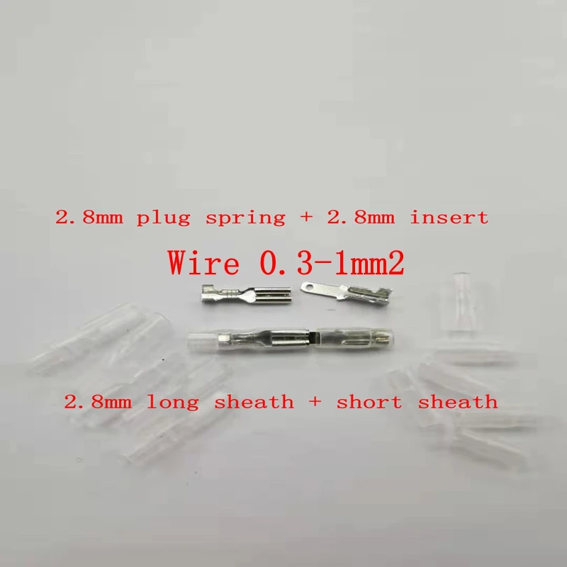 

Plug spring sheath 2.8 plug-in cold-pressed terminal block wire connector female head