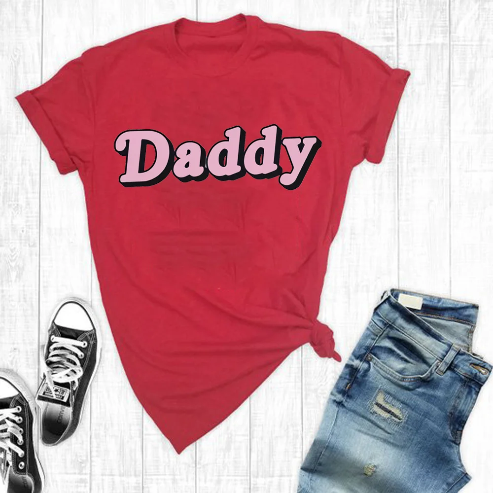 Футболка с сахаром Hoosier Daddy розовая футболка папочкой tumblr Пастельная бледная
