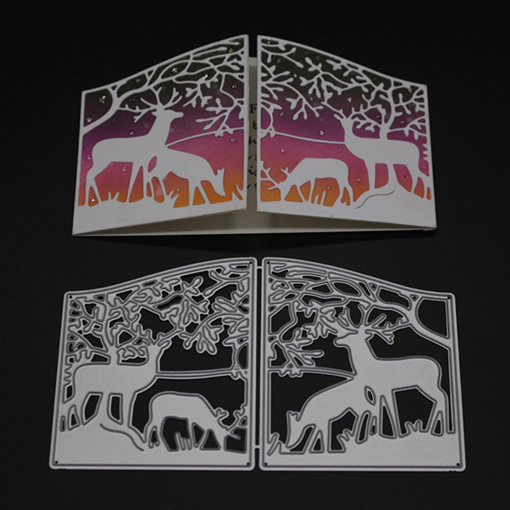 

Estel 2Pc Christmas tree METAL CUTTING DIES Cut DIY Scrapbook PAPER CRAFT card album embossing stencils template punch