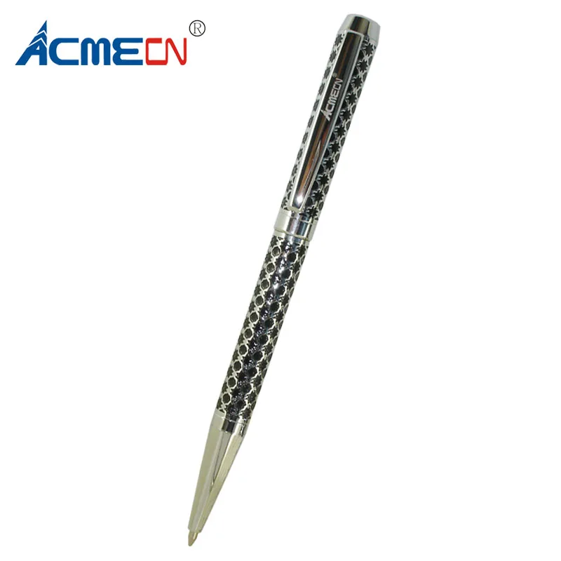 

ACMECN Carving Custom Design Personalized Brand Pen Retractable Mechanism Unisex Twist Slim Ballpoint Pen for Business Gifts
