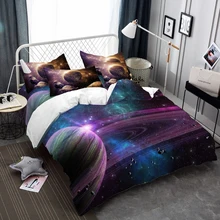Colorful Planet Star Print Bedding Set 3D Galaxy Duvet Cover Set Twin Full King Queen Bed Cover Soft Bedclothes Home Decor 3Pcs Colorful Planet Star Print Bedding Set 3D Galaxy Duvet Cover Set Twin Full King Queen Bed Cover Soft Bedclothes Home Decor 3Pcs
