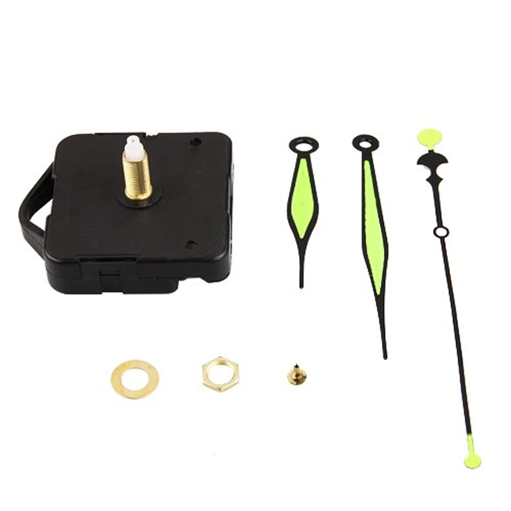 Quartz Clock Movement Mechanism DIY Repair Parts + LumInous Hands