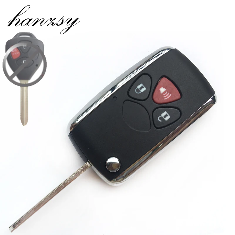 

3 Buttons Flip Folding Remote Key Cover For TOYOTA Camry 2007 2008 2009 2010 Avalon Corolla Matrix RAV4 Venza blank Fob Case