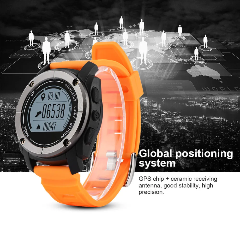 VBESTLIFE Sports Smart Watch GPS Satellite System Sports Watch Heart Rate Mileage Calorie Sports Screen