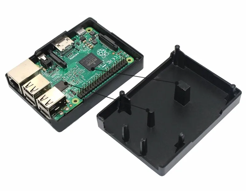 Raspberry Pi 3 Model B+ Алюминиевый Чехол, черный металлический чехол, совместимый с Raspberry Pi 3 Model B plus