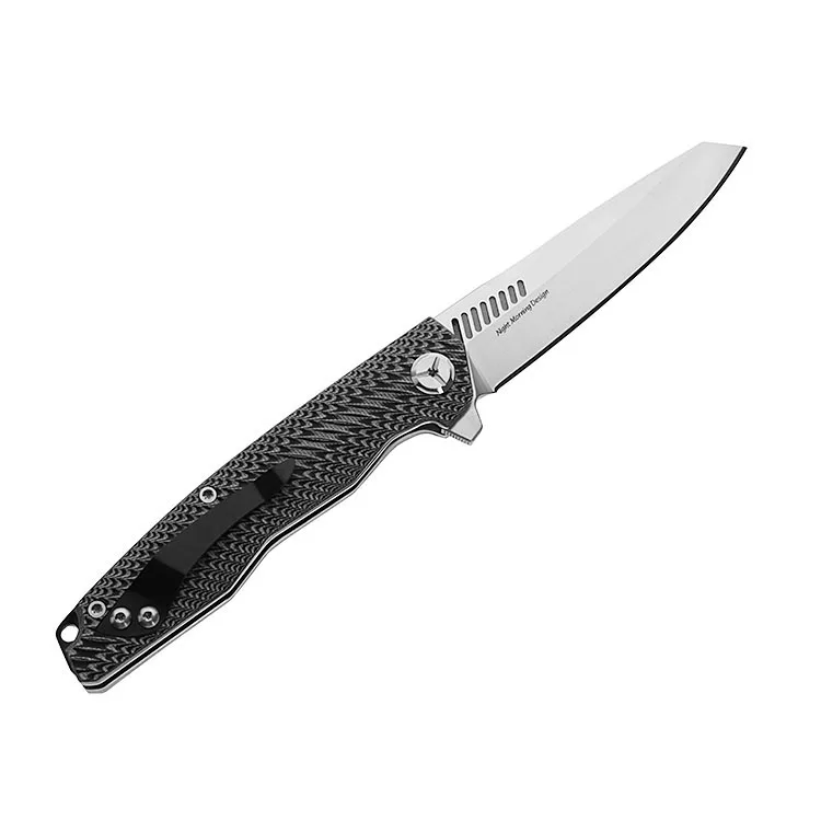 TWOSUN TS16 G10 folding knife D2 Satin blade ceramic ball bearing washer Tactical knife outdoor camping pocket knife EDC tools