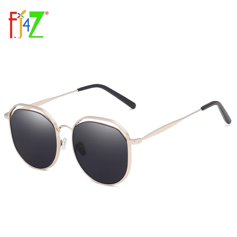 

F.J4Z 2019 New Women Sunglasses Classic Designer Sun glasses Metal Frame Hollow Eyebrow Candy Lens Summer Protection Eyewear