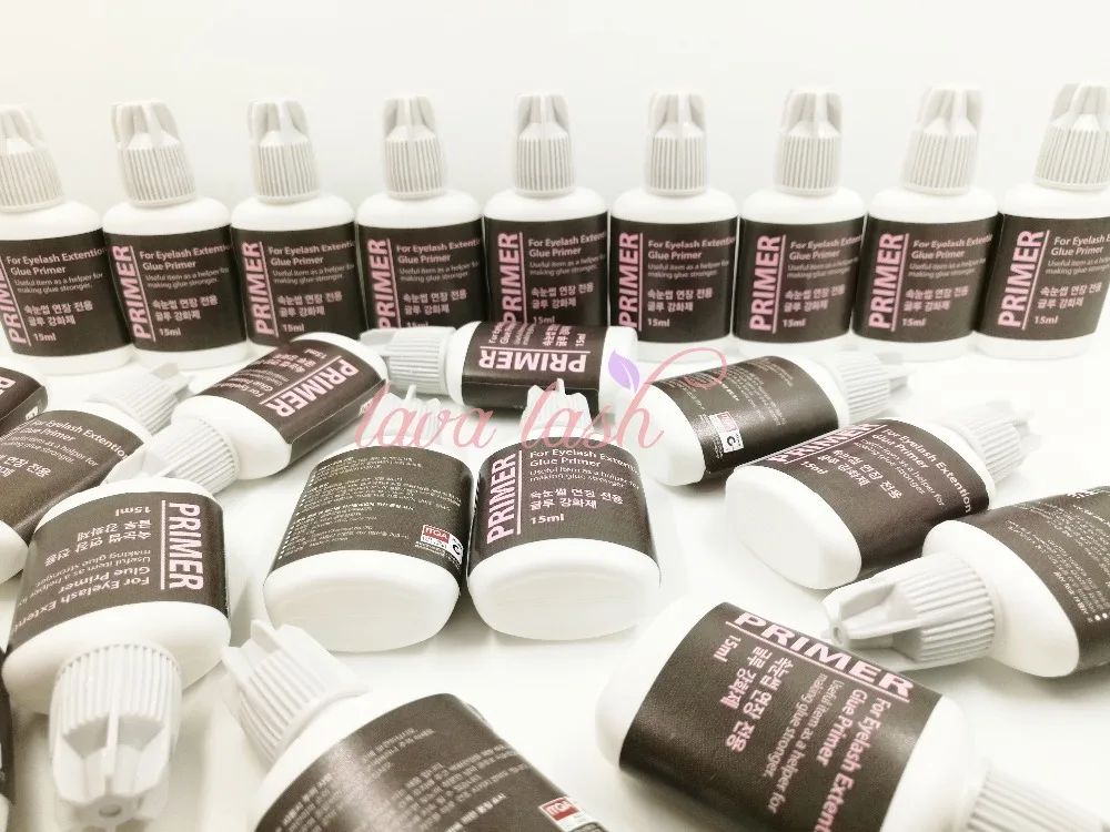 

Free shipping Korea false eyelash extension glue primer 15ml/bottle 5 bottle/lot keep lashes stay longer make glue stronger