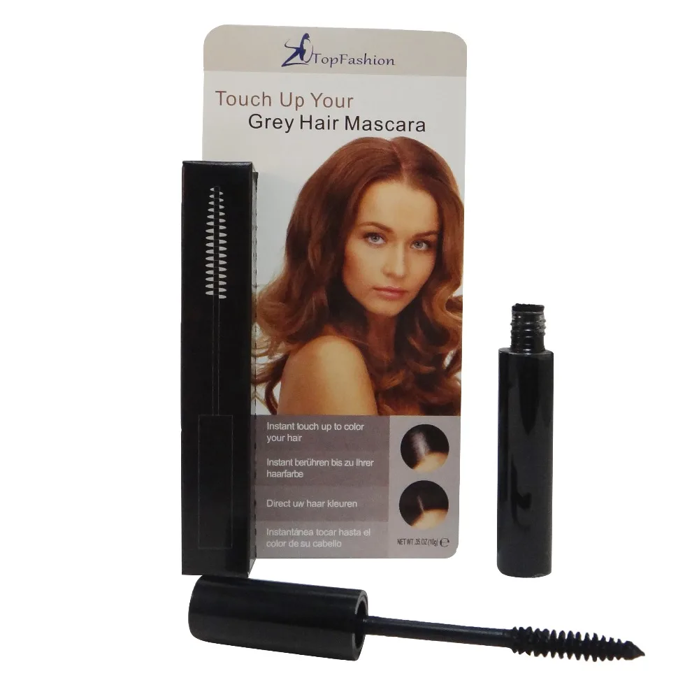 Black Color Temporary Cover Grey Topfashion Card Box Packing Cosmetic Touch Up Brush Makeup Hair Color Mascara M9h Hair Color Mascara Hair Colorcolored Hair Mascara Aliexpress