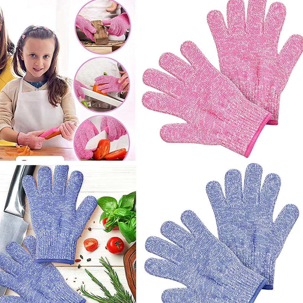 

ISHOWTIENDA New Small Cute Cold Durable Portable Comfortable Adult Anti Cut Gloves Maximum Kids Cooking Protection Hands Winter