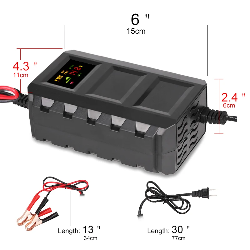Автоматическая интеллигентая (ый) 12 V 10A Мотор Авто Мото Смарт Батарея Зарядное устройство для свинцово-кислотный Батарея Мощность зарядки Ж... Автоматическая интеллигентая (ый) 12 V 10A Мотор Авто Мото Смарт Батарея Зарядное устройство для свинцово-кислотный Батарея Мощность зарядки Ж...