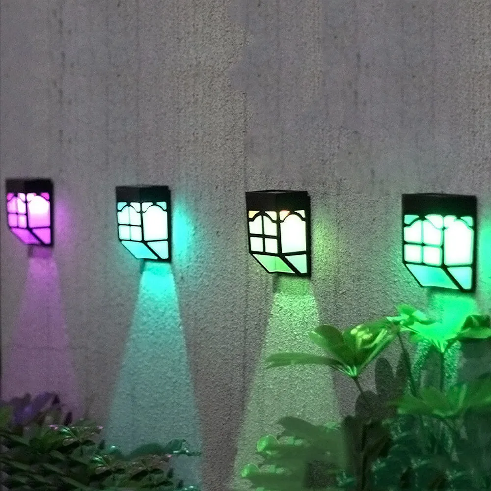 Hot Sale Solar Lights Color Changing Wall Fence Lamp Home Garden