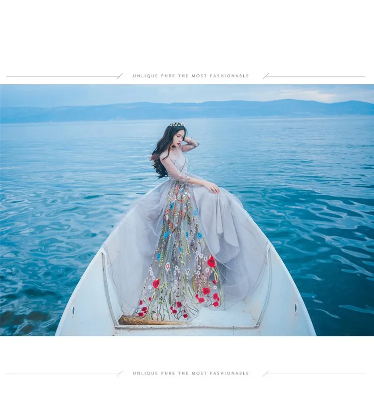 Женское богемное Сетчатое платье макси на весну и лето, винтажное тонкое пляжное летнее платье с вышивкой Mori Girl, vestidos