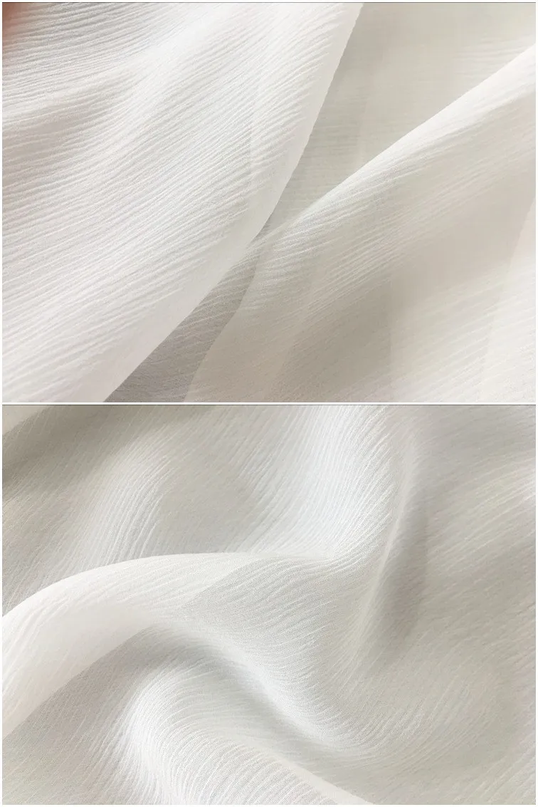 1 метр морщинка шелк ткань для пошива 8 momme чистый шелк тутового шелкопряда ткань Тюлевая ткань telas тонкая и просвечивает, вечерняя юбка