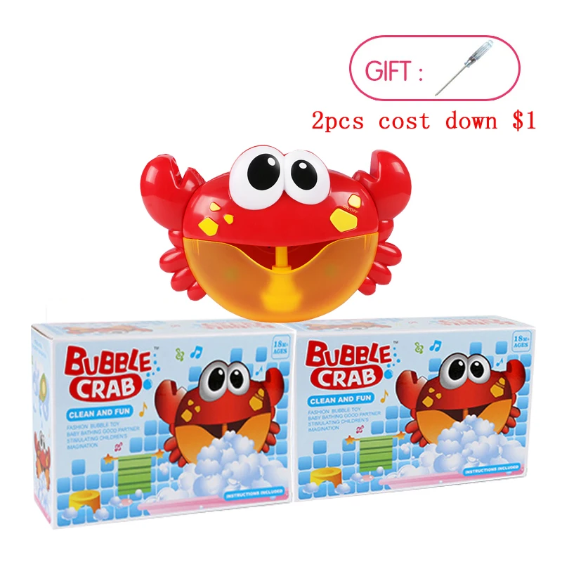 Dropship New Bubble Crabs Bath Toy for Children with Sucker Make Bubble