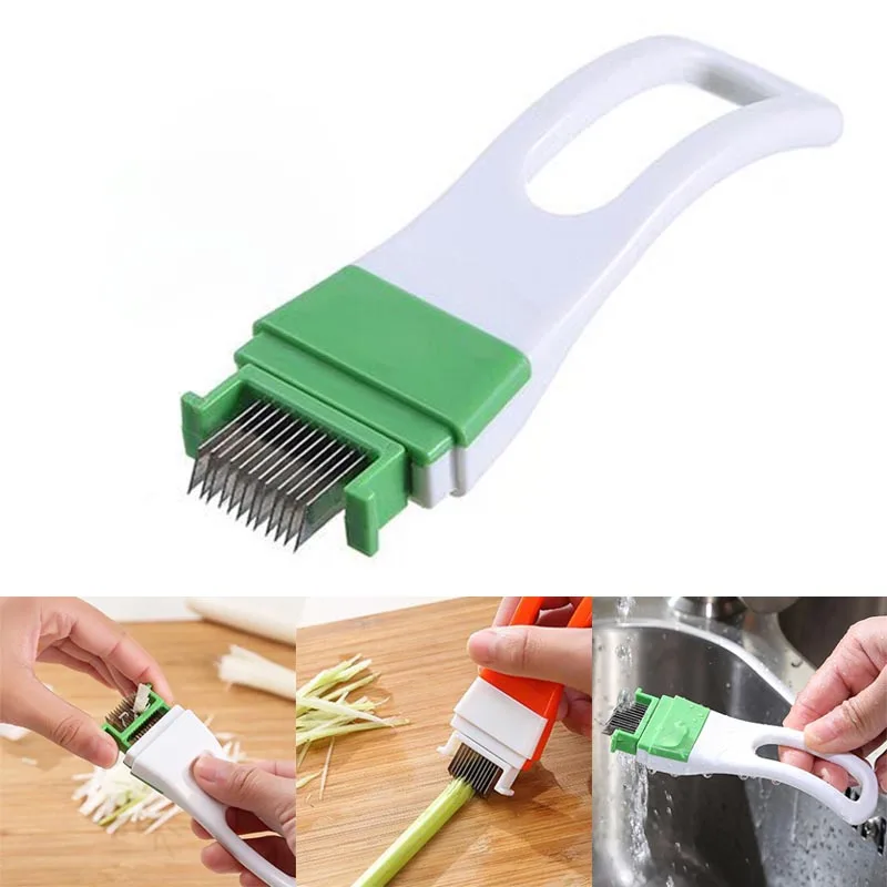 

Fashion Cut Onion Slicer Cutter Shredded Vegetable Stainless Steel Durable Cooking Kitchenware Kitchen Tool Hogard JY13