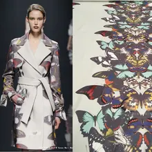 Теплая шерстяная ткань для женщин Тренч, Ветровка с принтом бабочки Костюм шерстяная ткань, Женский Тренч плотная полиэфирная ткань