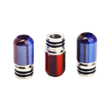 

Colorful Metal Delrin/Resin 510 MTL Drip Tip Long Mouthpiece for uwell crown 4 IV/Digiflavor Siren 2 V2