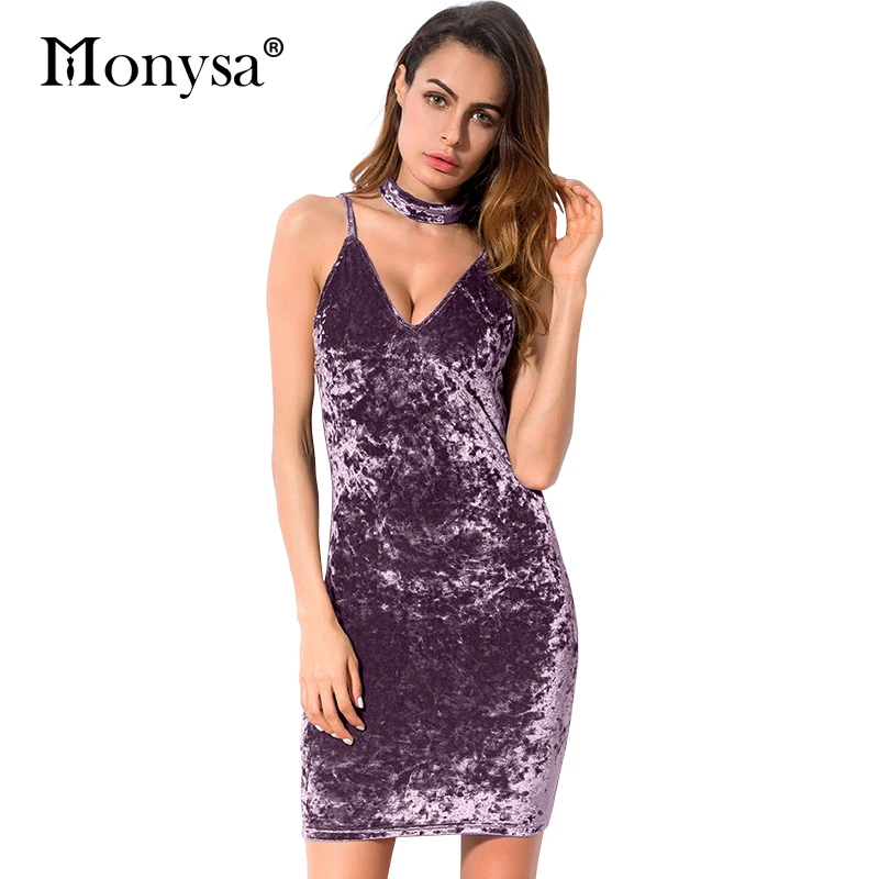 

Sexy Mini Dress Women Autumn 2018 New Arrival V Neck Bodycon Dress Slip Casual Women Velvet Party Night Club Dress Red Pink