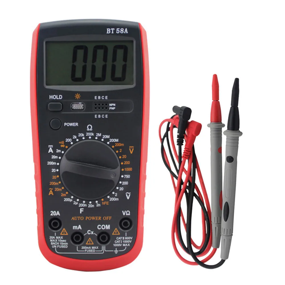 

Digital Multimeter Avometer Universal Meter Frequency Capacitance Voltage Current Resistance Tester CLH@8