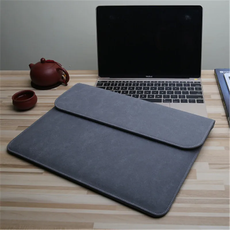 Матовая сумка из ПУ кожи с магнитной пряжкой для ноутбука Xiaomi Macbook Pro 13 Air 11 12 2020 New 15