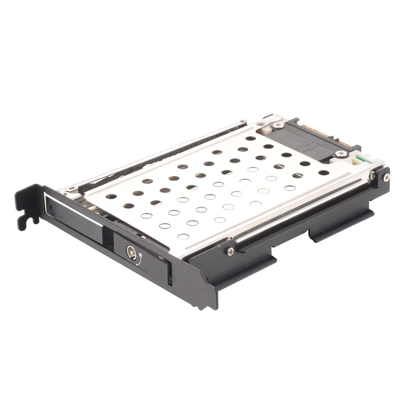  Carcasa de aluminio 2.5in soporte sata HDD PCI ranura de expansión SATA hot swap soporte móvil para