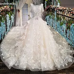 LS00225 свадебное платьеФабрика непосредственно rhinestone пояс увидеть через спину короткий рукав кружева бальное платье бисером лук