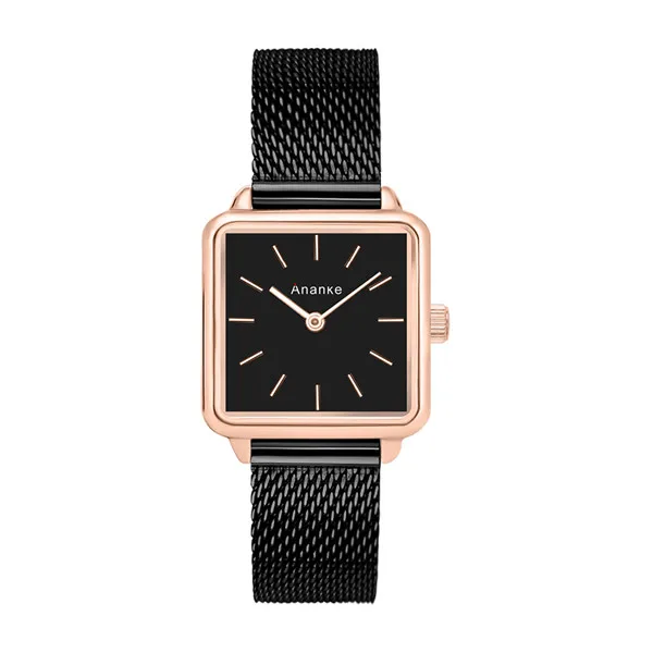 Роскошные женские часы, Япония, импортный механизм, женские наручные часы с браслетом, маленькие квадратные, фирменный дизайн, подарок для девушек, модная повседневная женская обувь - Цвет: An2519