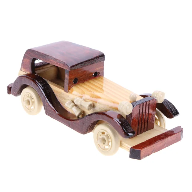 online shop retro wooden vintage car model children s toys puzzle