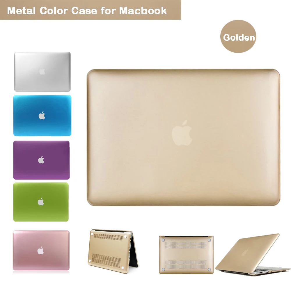 Luxury Metallic Golden Protective Case Sleeve for Macbook 11.6 AIR Shell Cases For Apple Macbook Air/Pro 13.3 15.4 Pro Retina Luxury Metallic Golden Protective Case Sleeve for Macbook 11.6 AIR Shell Cases For Apple Macbook Air/Pro 13.3 15.4 Pro Retina