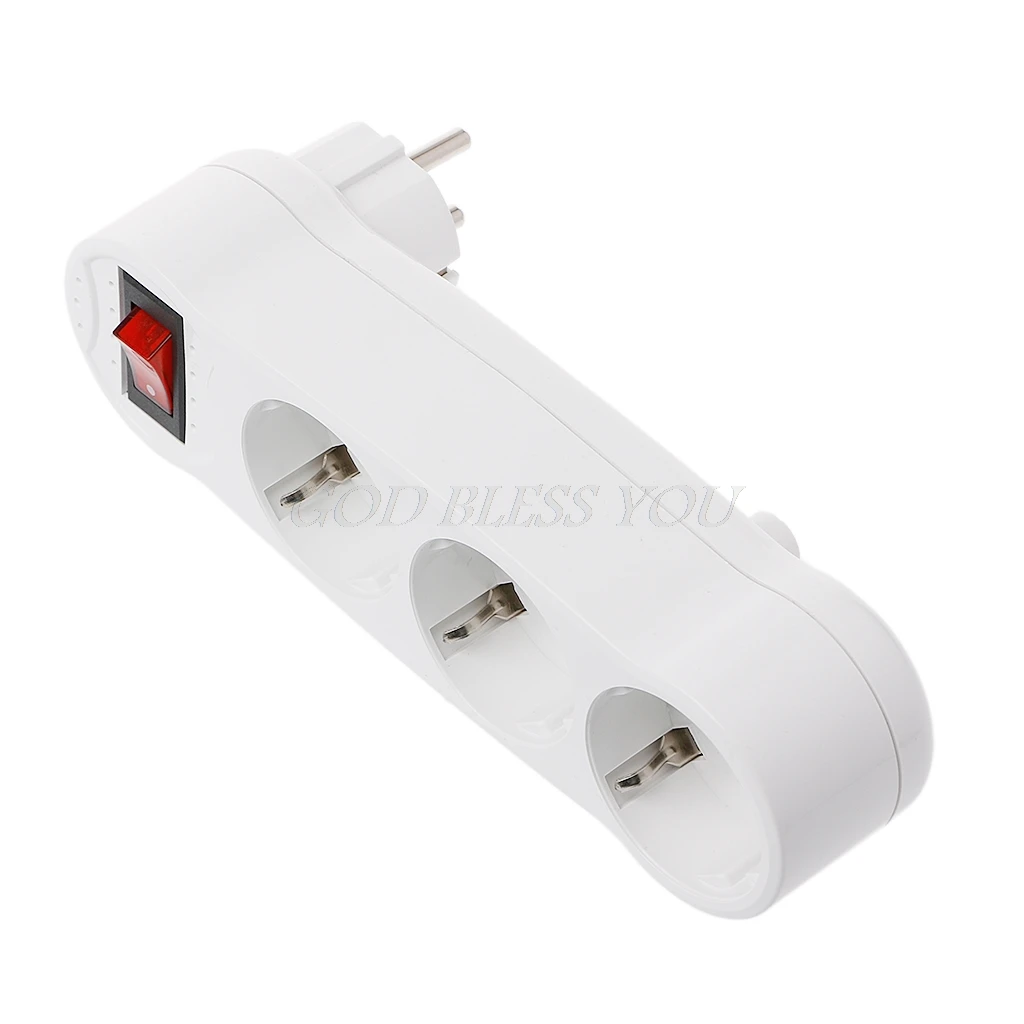 

16A European Type Conversion Plug 1 TO 3 Way EU Standard Power Adapter Socket