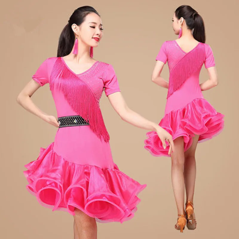 Women Latin Dance Dress Fringe Women Ballroom Dancing Dresses Latin