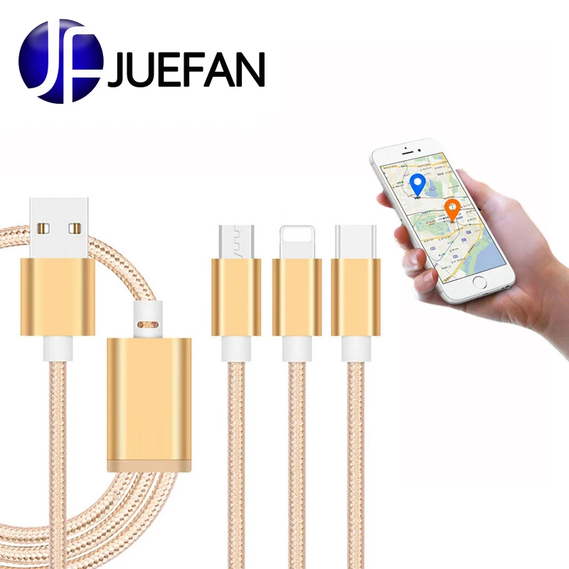 GPS Tracker 2.0 Fast charging line 3 in1 Type C for iPhone