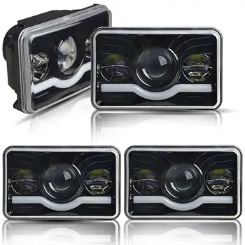 

2x 4x6" Car LED Sealed Beam Headlight For H4651 H4652 H4656 H4666 H6545 Freightliner Kenworth 4 x 6 " Led Headlight