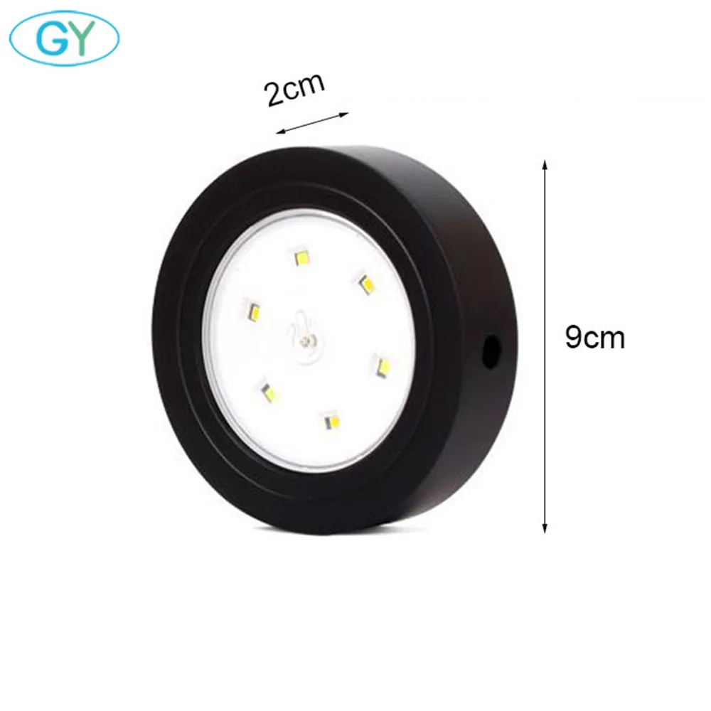  black white brown 1.2W 6 LED Closet Cabinet Lamp Battery USB 5V Stick Tap Touch dimmable Security K - 32963012205