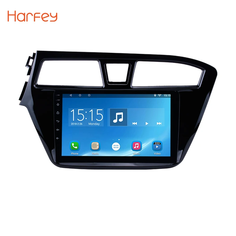 

Harfey 9 inch Android 8.1 2Din Car Radio WIFI Bluetooth Quad Core Multimedia Player For 2014 2015 HYUNDAI I20 Left Hand Drive