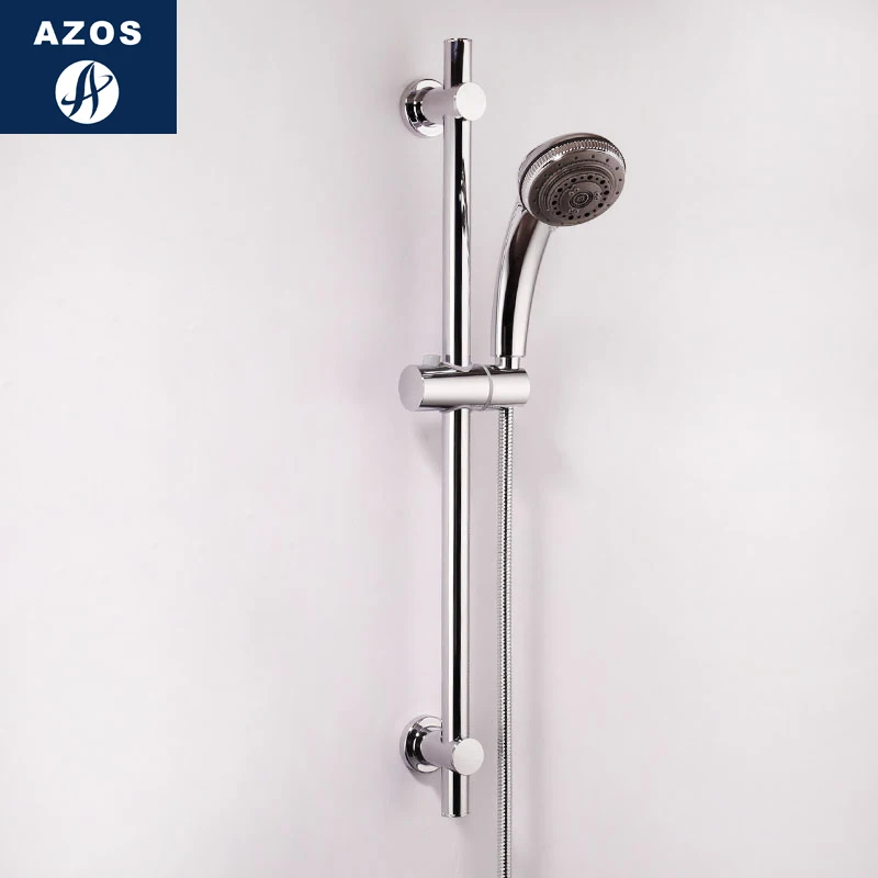 

Azos Shower Rod Abs Plastic Chrome Rise And Fall Seven Functions Rotatable Bathroom Pressurized Shower Room Round HSSJ007-67B