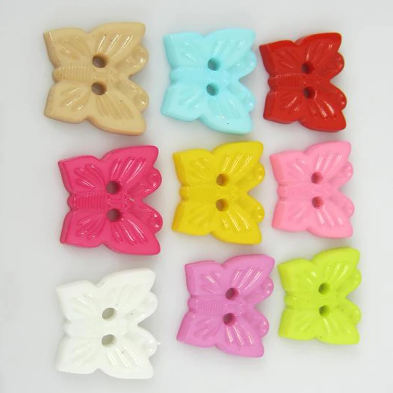 50 шт. нейлоновые пуговицы в форме бабочки 18 х15 мм|scrapbook flower|scrapbook sewingbutton latch |