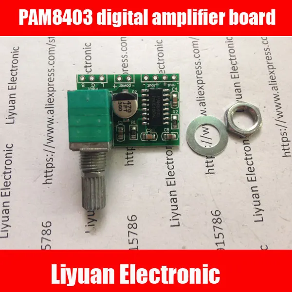 

2pcs PAM8403 digital amplifier board / mini 5V 3W + 3W amplifier board with volume control
