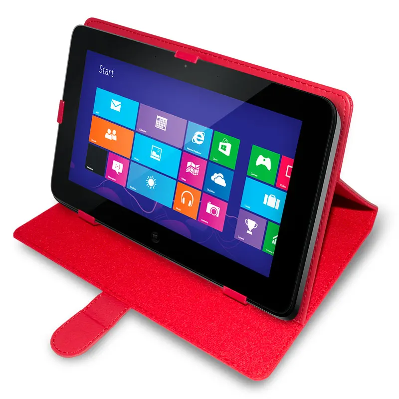 OcioDual Funda para планшет универсальный de 8 ''Roja Piel Para планшет универсальный Pulgadas чехол планшет Android PC