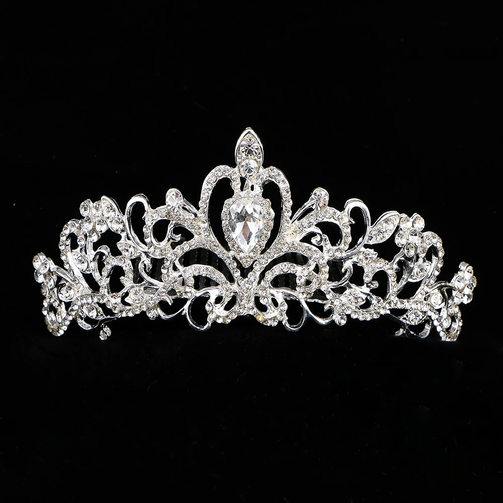 

1 Pcs Sumptuous Stunning Fashion Women Crystal Rhinestone Crown Tiaras Elegant Wedding Jewelry Bridal Hair Accessories Fashion