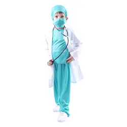 Врач больницы дети хирург Dr форма для мальчиков карьера Хэллоуин Косплэй костюм