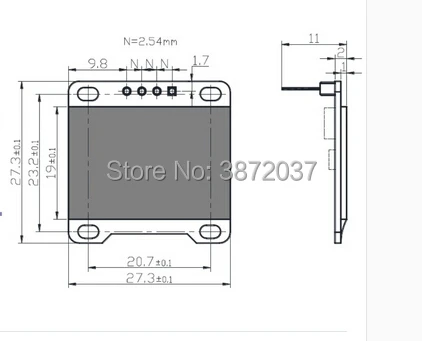 0,9" 0,96 дюйма OLED модуль дисплея, ЖКИ Экран 128X64 I2C IIC Серийный SSD1306 для Arduino 51 MSP420 STIM32 SCR