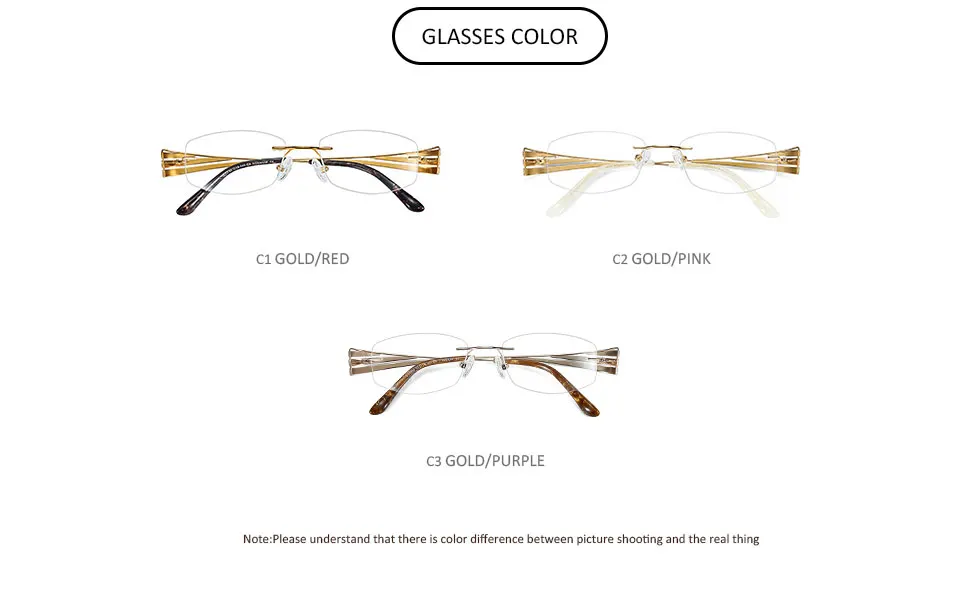 Titanium Rimless Glasses Frames Women 2019 Ultralight Eyeglasses Myopia Computer Optical Glasses Frames Eyewear (2)